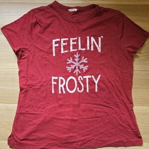 Maurices Red 'Feelin Frosty' Holiday Graphic Tee